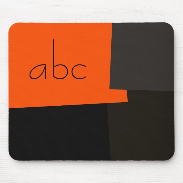 Modern Retro Colour Geometric Pattern Monogram #3 Mouse Mat (Front)
