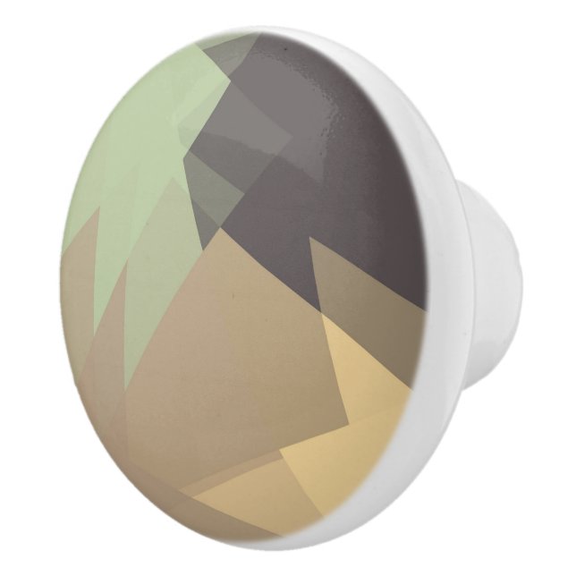 Modern Retro Colours Geometric #30 Ceramic Knob (Right)