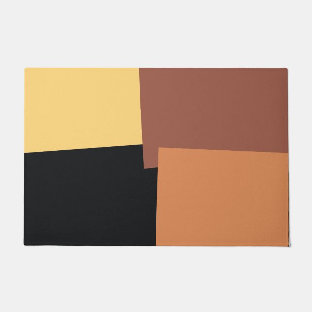 Modern Retro Colours Geometric #35 Doormat (Front)
