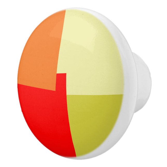 Modern Retro Colours Geometric #3 Ceramic Knob (Right)