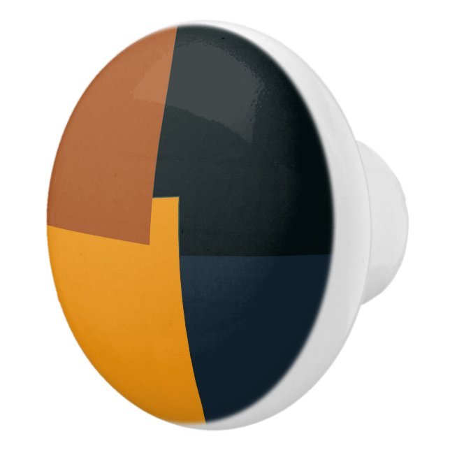 Modern Retro Colours Geometric #9 Ceramic Knob (Right)