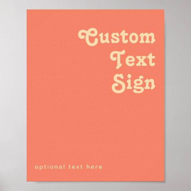 Modern Retro | Coral Cards and Gifts Custom Poster (Front)