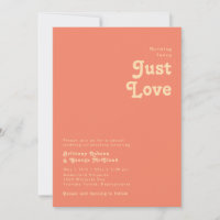Modern Retro | Coral Nothing Fancy Wedding