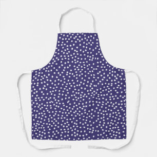 Modern Retro Cute navy blue Polka Dot Apron