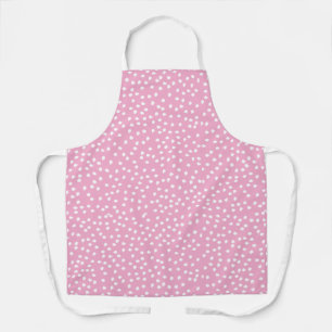 Modern Retro Cute Pink Polka Dot Apron