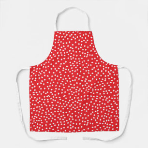 Modern Retro Cute Red Polka Dot Apron