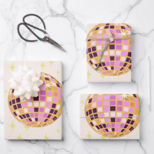 Modern Retro Disco Ball  Wrapping Paper Sheet
