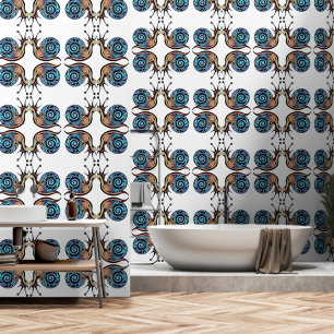 Modern Retro Effect Snail  Wallpaper