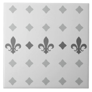 Modern Retro Elegant Tiles  Fleur De Lis Pattern