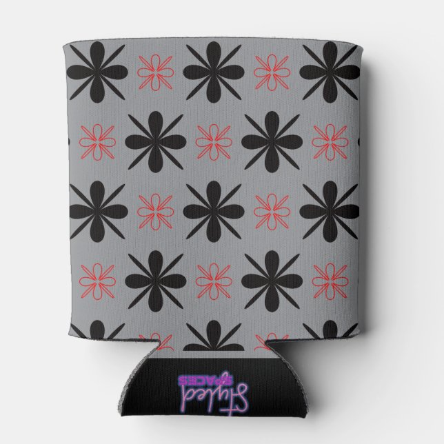 Modern Retro Floral Beverage Cooler (Back)