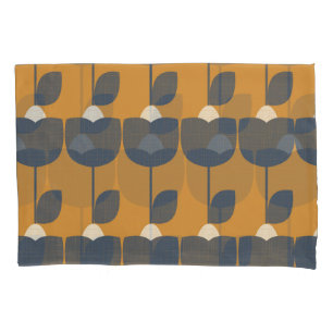 Modern Retro Flowers: Scandinavian Geometric. Pillowcase