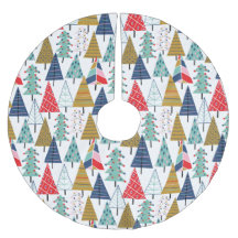 Modern Retro Geometric Christmas Tree Pattern