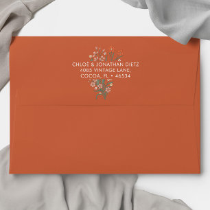 Modern Retro Groovy Return Address Envelopes