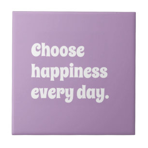 Modern Retro - Happy Editable Custom Affirmation Tile