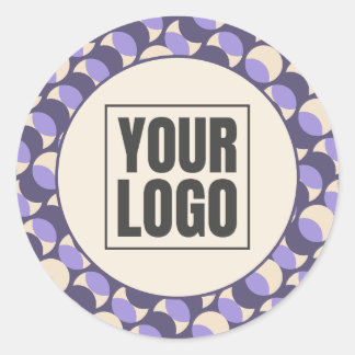 Modern Retro Lavender Geometric Sticker