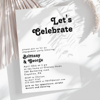 Modern Retro Lettering Let's Celebrate Invitation