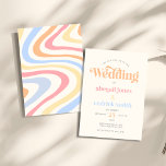 Modern Retro Minimalist Pastel Summer Wedding Invitation<br><div class="desc">Modern Retro Minimalist Pastel Summer Wedding Invitation</div>