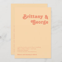 Modern Retro | Orange Cream All In One Wedding