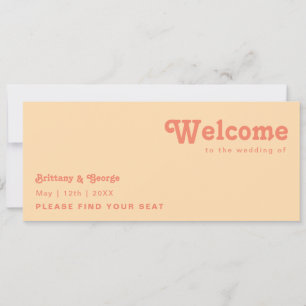 Modern Retro   Orange Cream Seating Chart Header