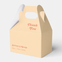 Modern Retro | Orange Cream Wedding Favour Box