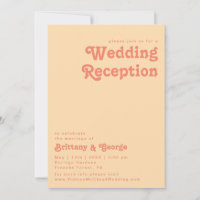 Modern Retro | Orange Cream Wedding Reception