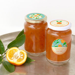 Modern Retro Orange Marmalade Jar Canning