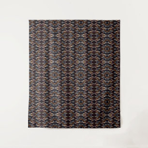 Modern Retro Pattern Brown Tapestry