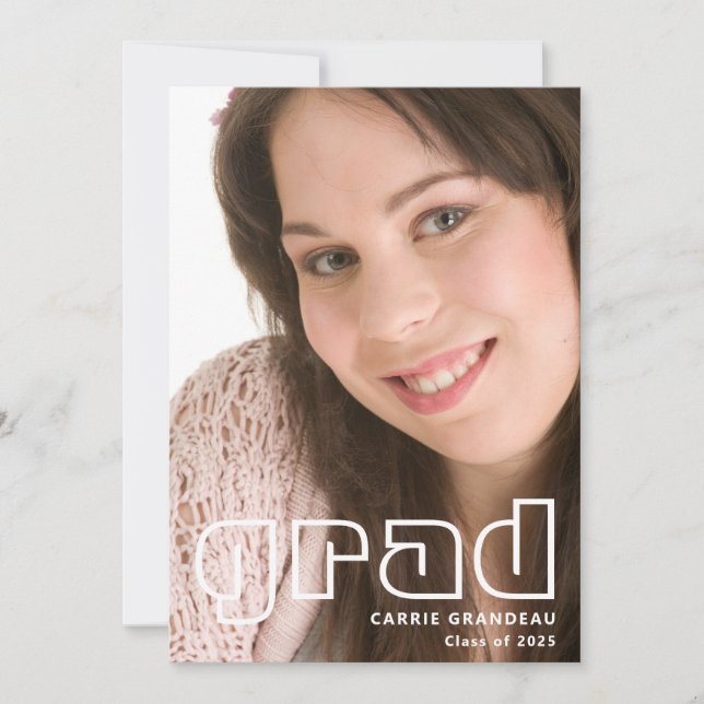 Modern Retro | Photo Grad Announcement (Front)