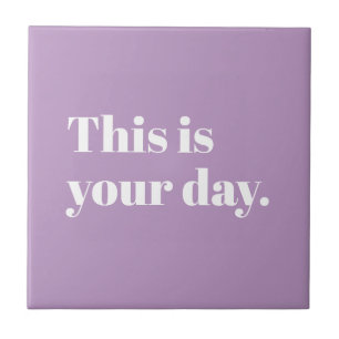 Modern Retro - Purple Editable Custom Affirmation Tile