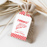 Modern Retro Red Italian Pizzeria Pizza Party Gift Tags<br><div class="desc">Mangia,  mangia! This design is fully customisable and the colours can be changed to whatever works best for you and your theme. In this version,  we've used a bold retro red and whimsical fun line art illustrations.</div>
