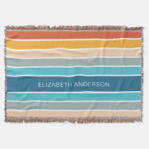 Modern Retro Sunset Stripes Personalised