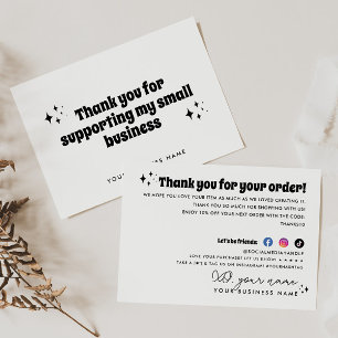 Modern Retro Supporting Small Business Thank You Invitation