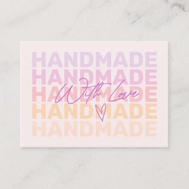 Modern retro Thank You Small Business card (Front)