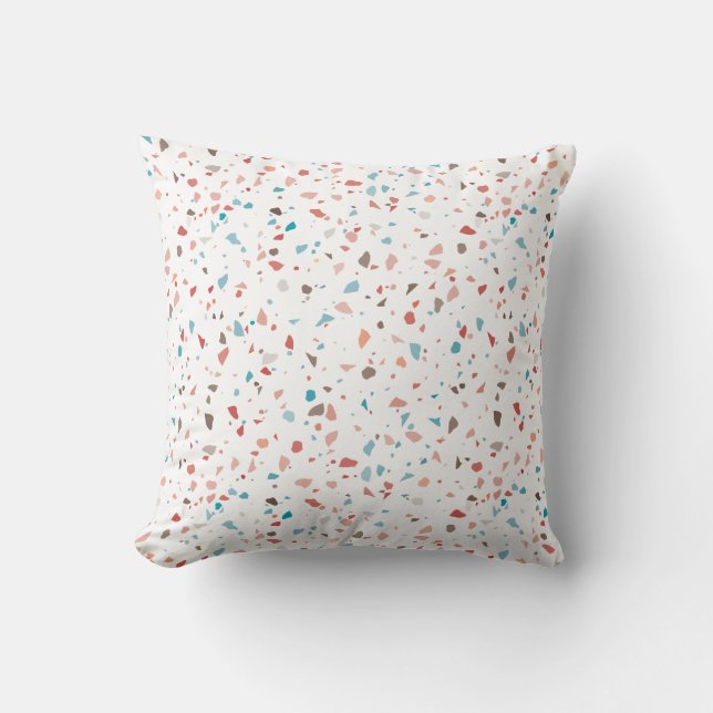 Modern Retro Trendy Terrazzo Inspired Cushion (Front)