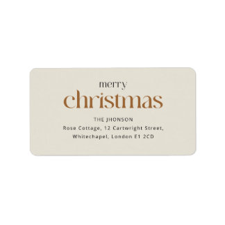 Modern Retro Typography Family Merry Christmas Label