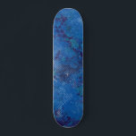 Modern Retro Urban Blue Skateboard<br><div class="desc">Modern urban blue and white unique design will have you doing 180's in style. This stylish deck is perfect for any outdoor skateboarder who loves to sidewalk surf.</div>