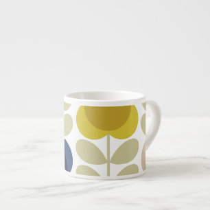 Modern Retro Vintage, Charm Summer Flower Stem Espresso Cup