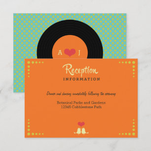 Modern Retro Vinyl Record Wedding Enclosure Card