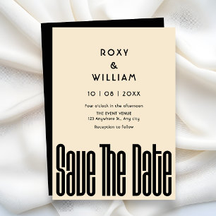 Modern Retro wedding  Save The Date