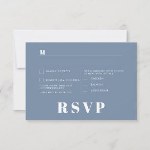 Modern Retro White Modern RSVP Card