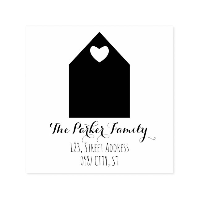 Modern return address | house | self-inking stamp (Design)