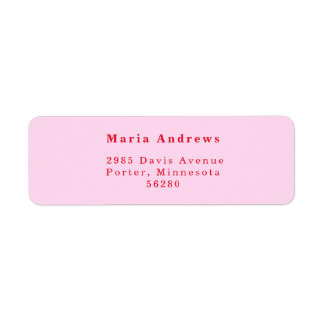 Modern Return Address Label