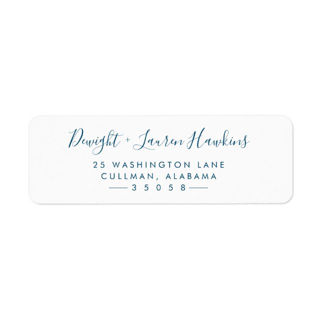 Modern Return Address Label (Front)