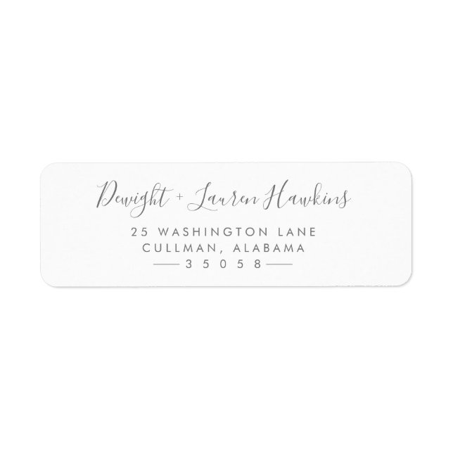 Modern Return Address Label (Front)