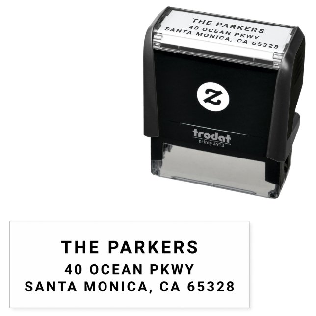 Modern Return Address Self Inking Stamp (In Situ)