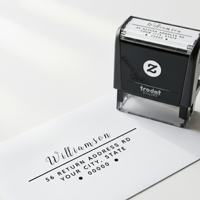 Modern return address self-inking stamp (Creator Uploaded)