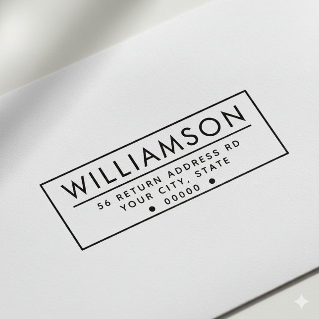 Modern return address self-inking stamp (Creator Uploaded)