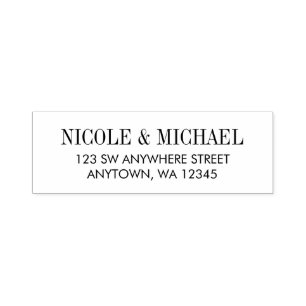 Modern Return Address Self-inking Stamp