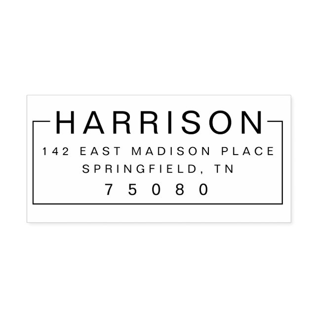 Modern Return Address Self Inking Stamp Block (Design)