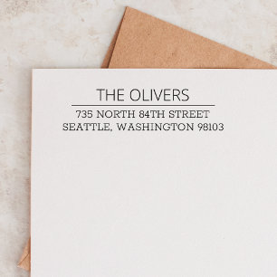 Modern Return Address Wedding Save The Date Custom Self-inking Stamp
